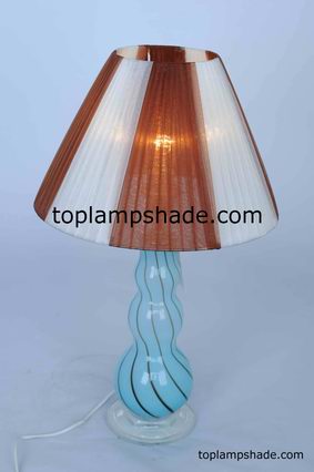 Silk Ribbon Wrapped Table Lampshade-LS1643