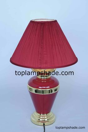 Empire Mushroom Pleated Fabric Table Lampshade-LS1645