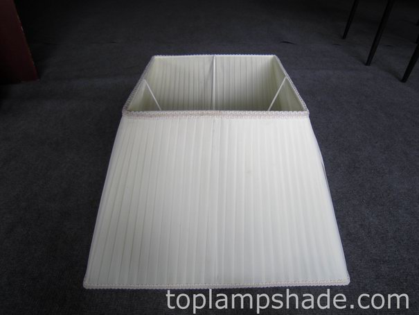 Square Pongee Pleated Floor Lamp Shade-LS4001