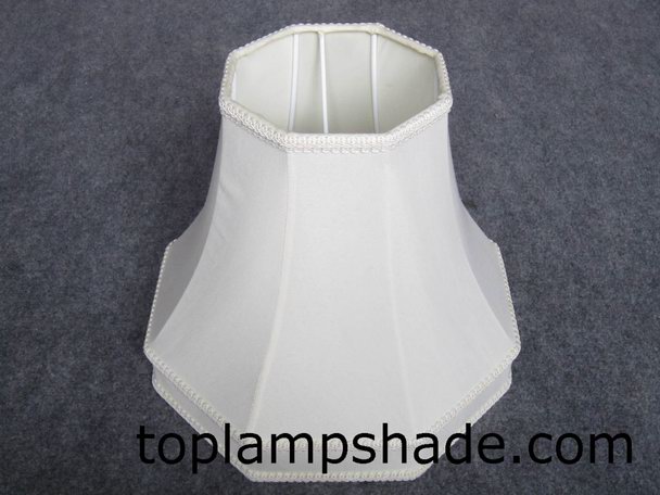 Skirted Octagon Faux Silk Softback Table Lamp Shade-LS9012